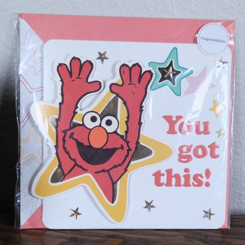 Sesame Streetβ Elmo Congratulations Card You Got This! Superstar Greetings